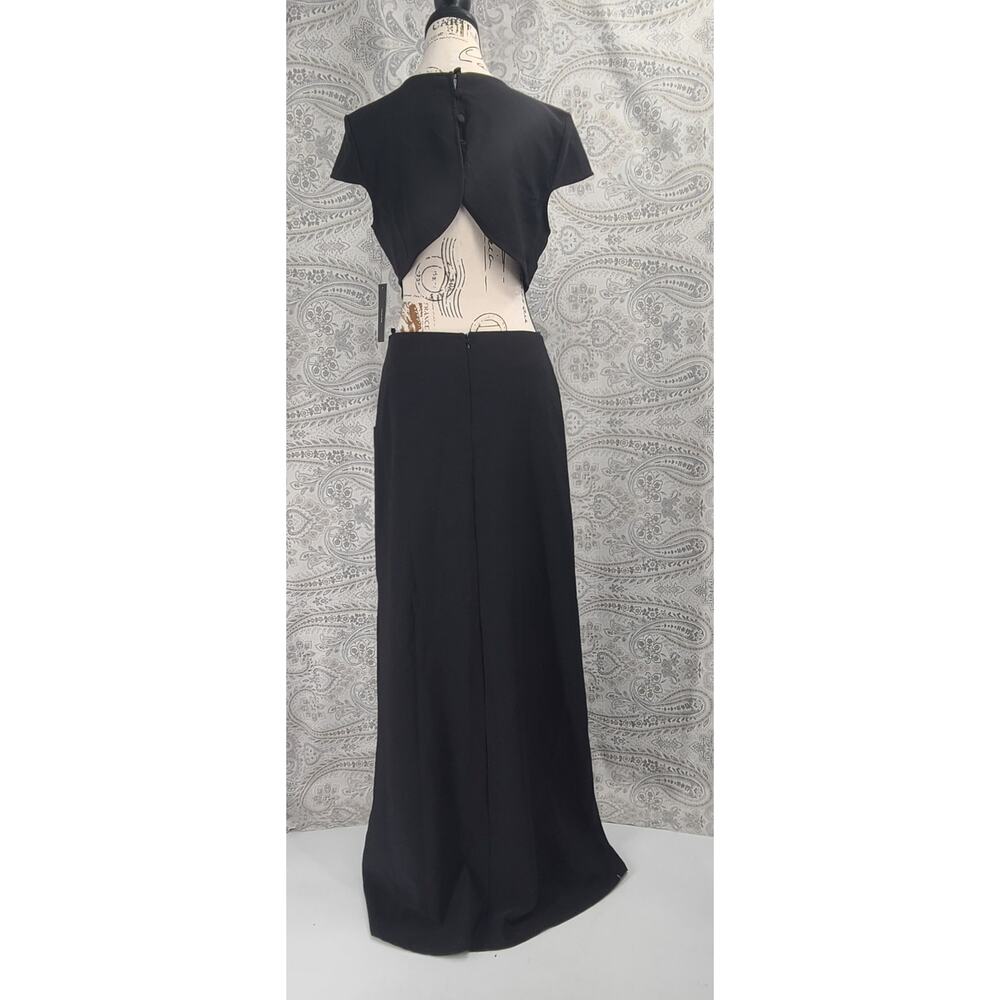 Lulus Conversation Piece gown women's black maxi dress Sz Large Formal Black Tie - Picture 4 of 12